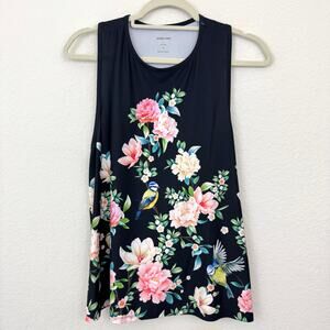 Johnny Was Active Womens Birdie High Neck Swing Tank Size M Flowy Floral Workout